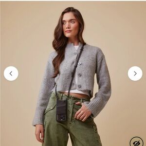 New never used Bandolier Black/Pewter Emma crossbody case for iPhone 14pro